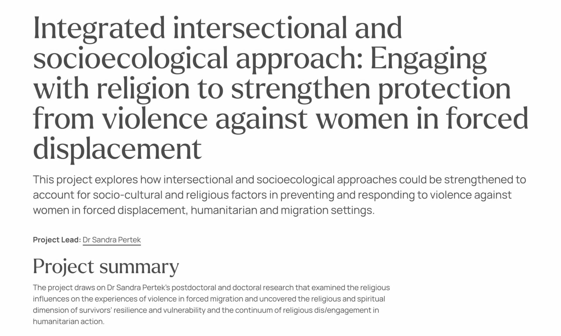 “Deconstructing Islamic perspectives on sexual and gender-based violence (GBV), toward a faith inclusive approach”